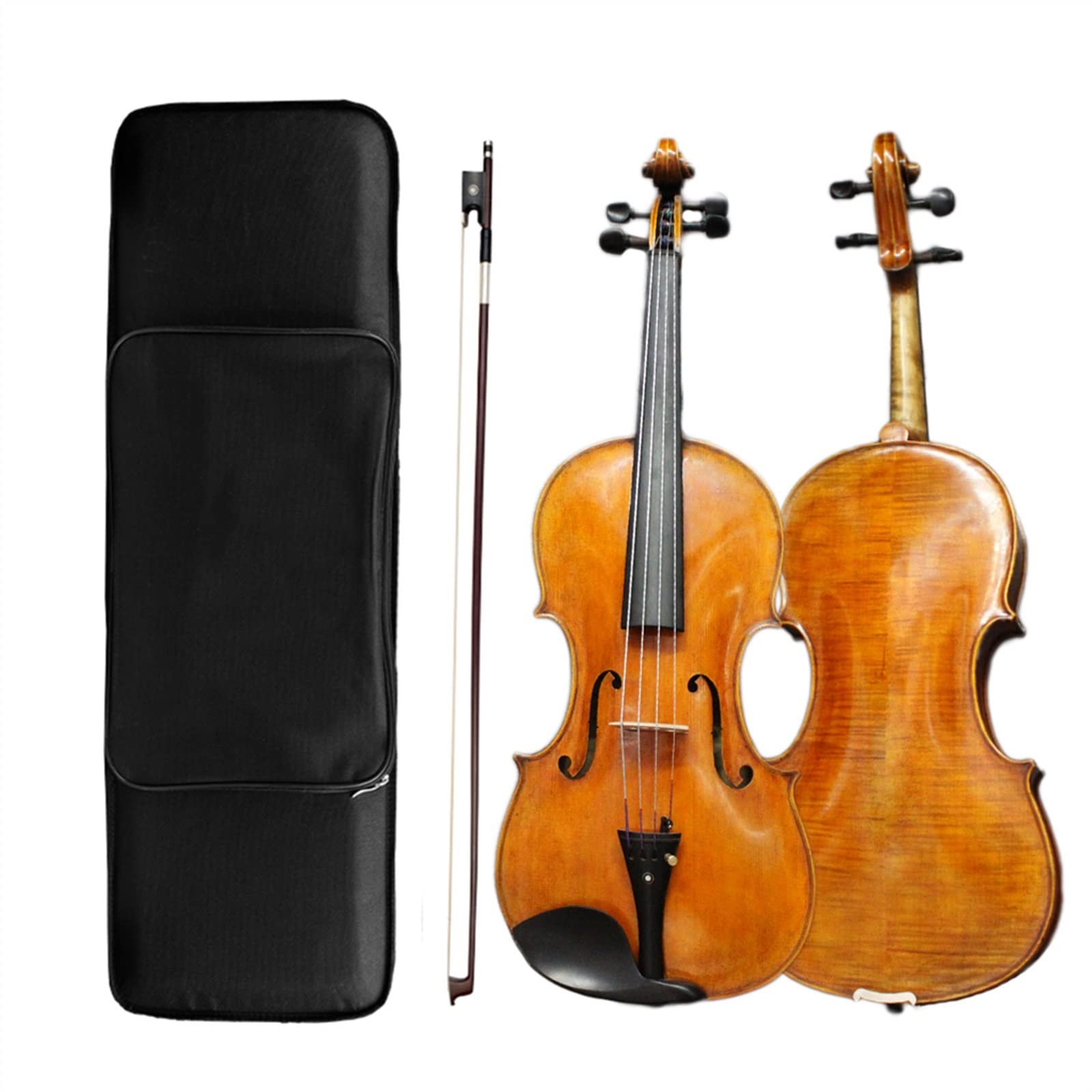 Violon Student Top in Abete con Fondo Fiammato per Violino con Custodia per Arco IPE
