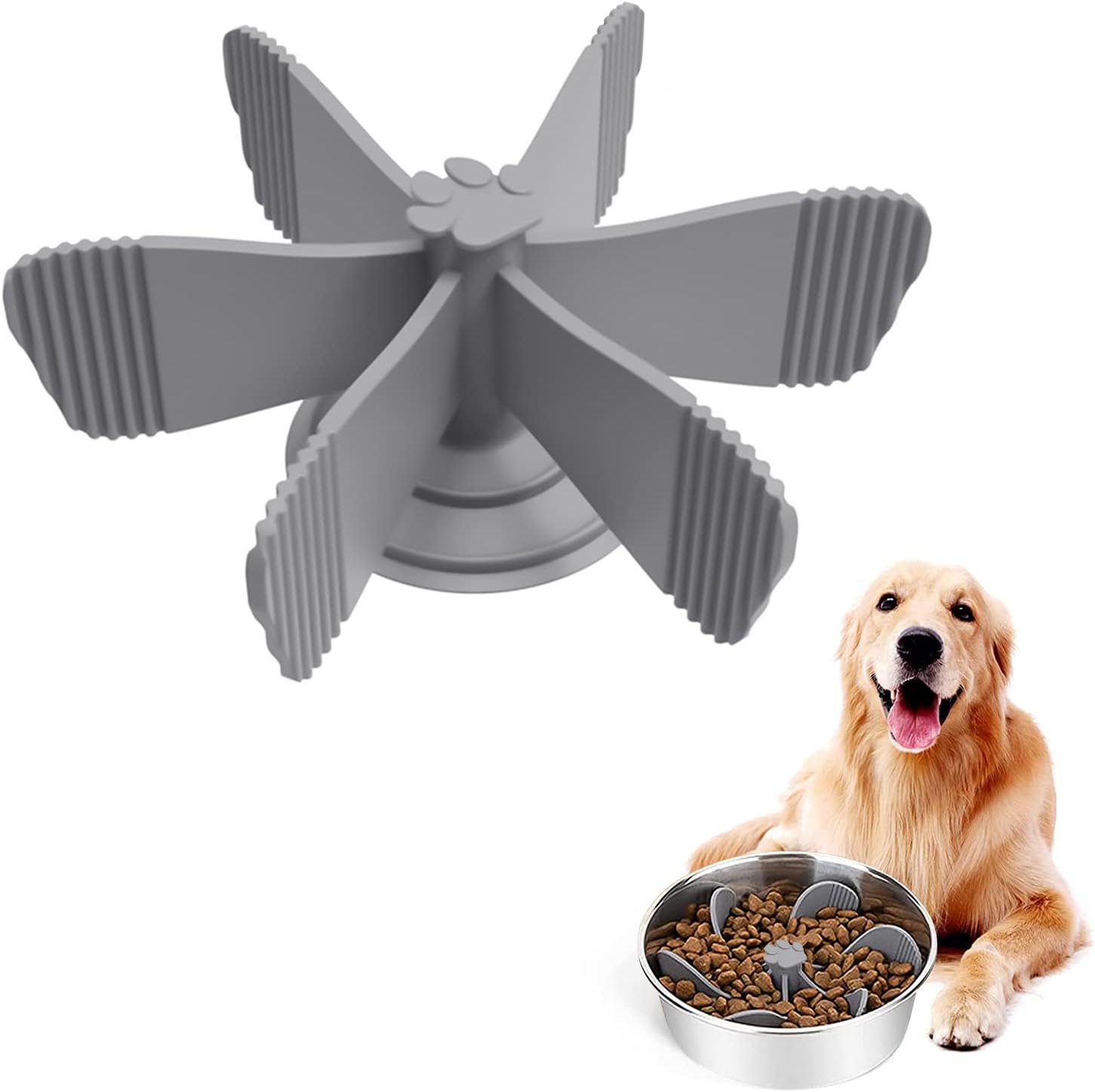 Cuttable Slow Feeder Dog Bowls Insert, Spiral Dog Slow Feeder for Slow