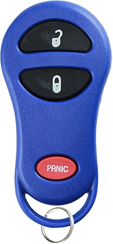 KeylessOption - Llavero de auto con control remoto para entrada sin llave, repuesto para 04686481, Azul