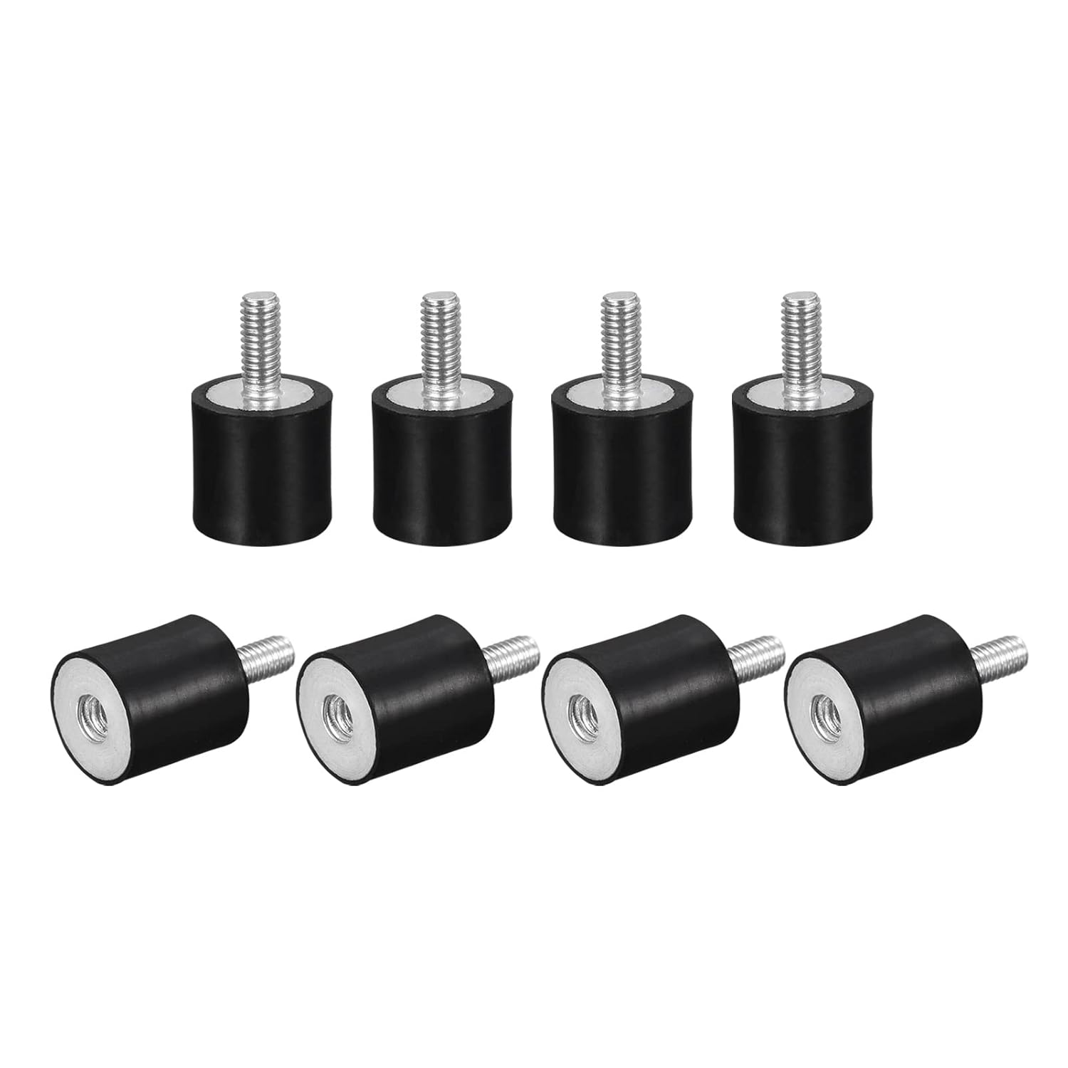 uxcell Rubber Mounts 10pcs M8 Male/Female Vibration Isolator Shock Absorber, for Garage Motor Air Compressor Car Boat Bobbins, D25mmxH25mm