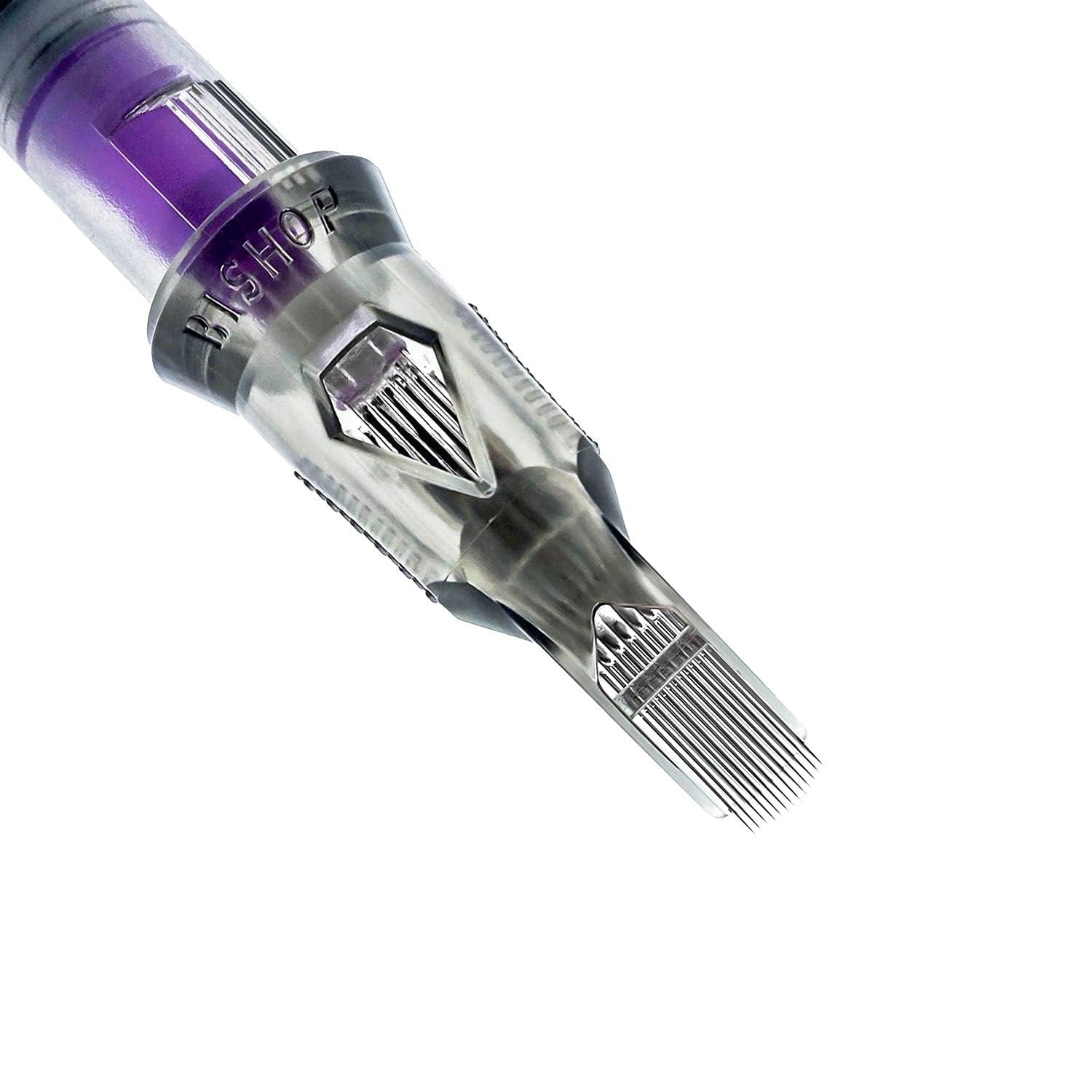 Ink Spot Bishop Tattoo Needle Cartridge DA Vinci V2 Magnum Needles Cartridges (Regular (12), 09M1 Long Taper)