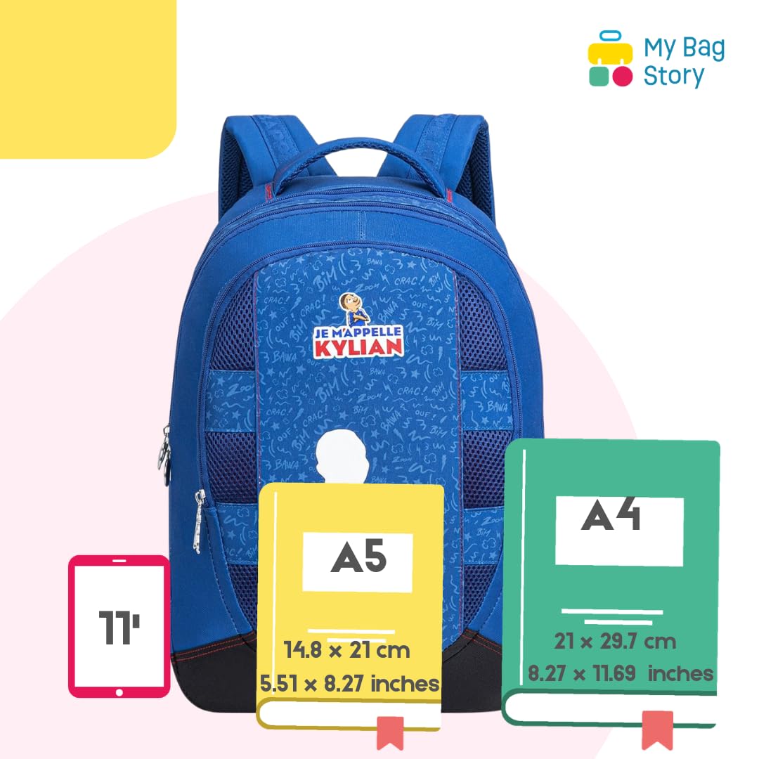 mybagstory | Mochila Mi nombre es Kylian | 2 Compartimentos | Azul