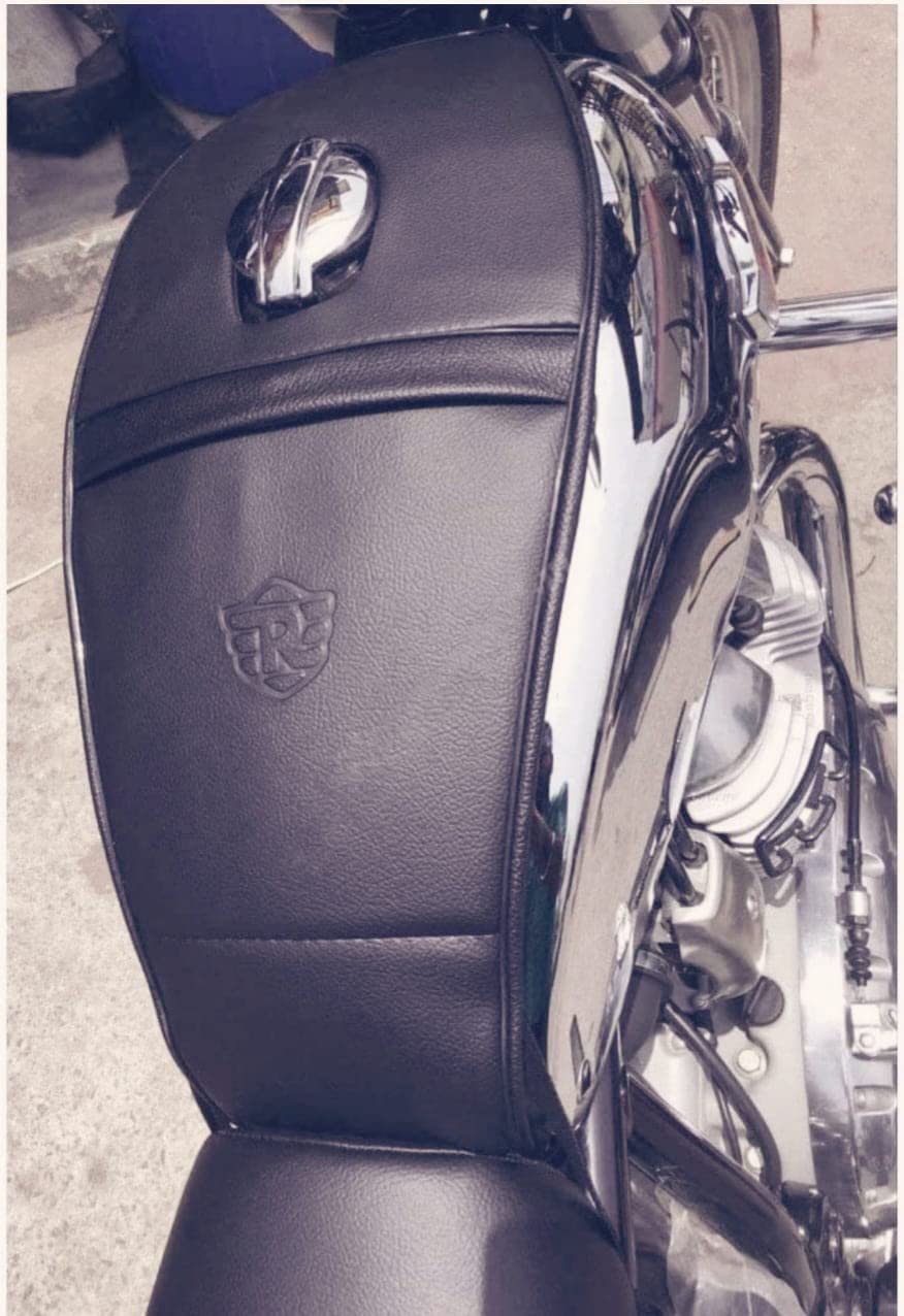 ARTHLAKSH Tank Cover Soft Scratch Proof Single Zip Tank Cover Compatible with Interceptor 650 Brown-image-29