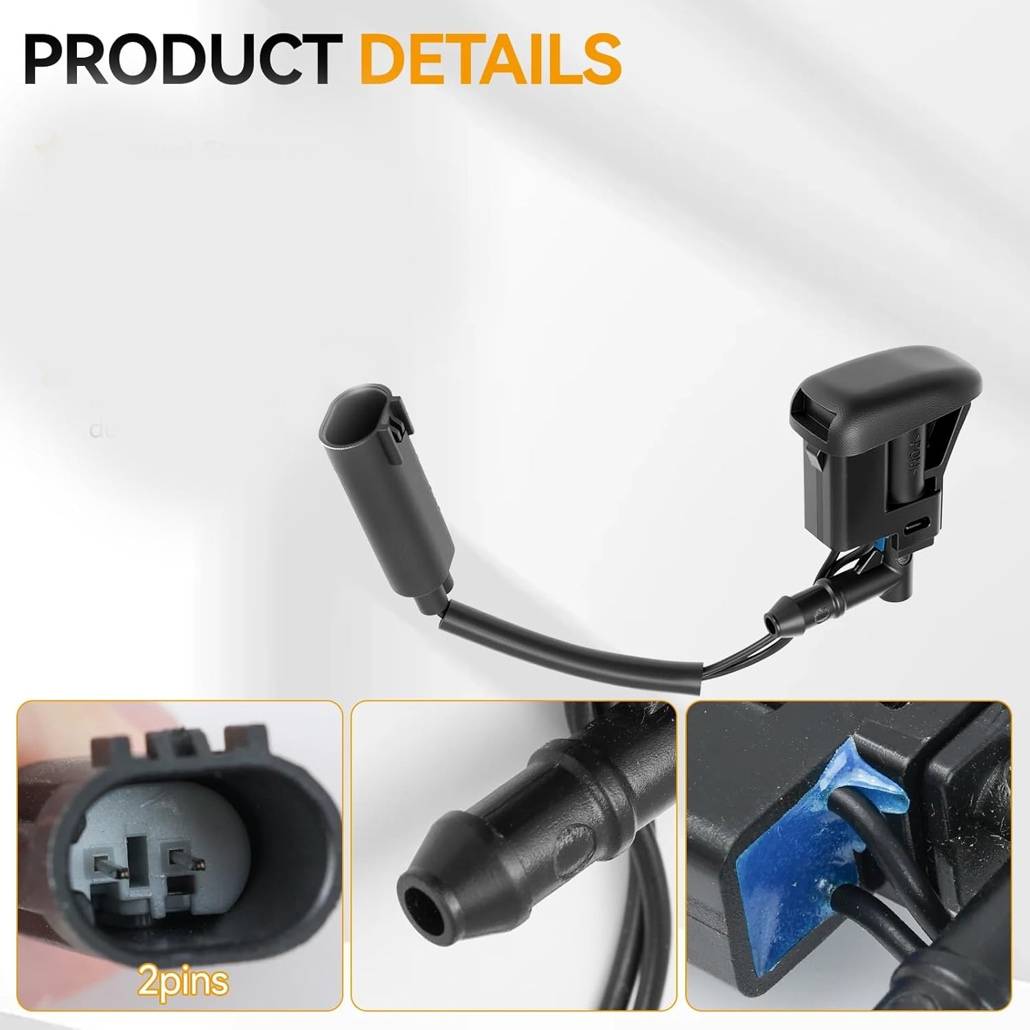 Windshield Wiper Nozzle Compatible With BMW E81 E82 E87 E88 X3 E83 X5 E53 Z4 E85 Heated Windshield Washer Spray Nozzle OE 61667110851(1pcs)