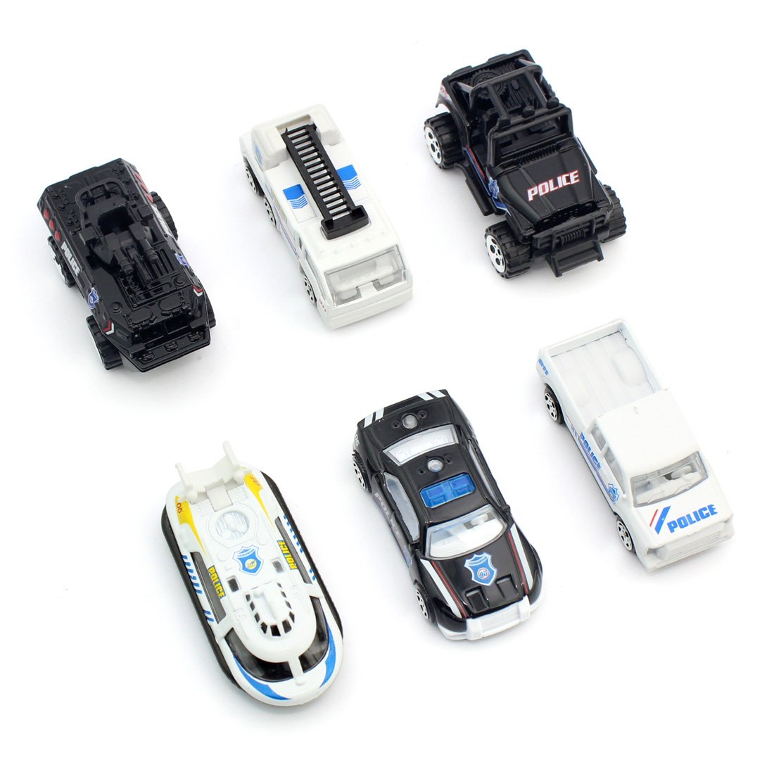 GEHOO GH Remote Control Car 1:64 Alloy Mini Children Toy Scale Car RC Car Truck Vehicle Model 6pcs/set (Police Car Series)