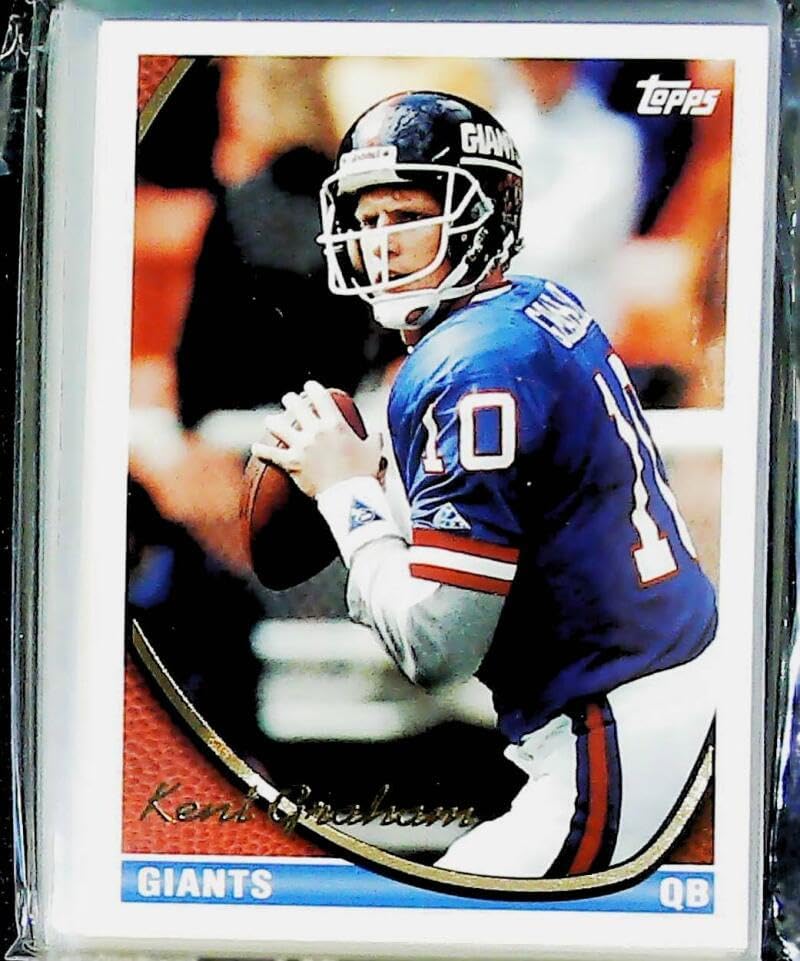 1994 Topps Football New York Giants Official Team Set 5 RODNEY HAMPTON31 DOUG RIESENBERG57 MIKE FOX89 CARLTON BAILEY124 MICHAEL BROOKS147 JESSE ARMSTEAD175 DAVID MEGGETT207 HOWARD CROSS235 JOHN ELLIOT238 THOMAS RANDOLPH DRAFT PICK RC260 PHIL SIMMS294 MARK JACKSON 354 BRAD DALUISO382 KEITH HAMILTON410 MIKE SHERRARD433 THOMAS LEWIS DRAFT PICK RC465 DAVE BROWN494 BRIAN WILLIAMS506 LANCE SMITH528 JASON SEHORN DRAFT PICK RC546 CARLTON BAILEY TOOLS OF THE GAME566 ARTHUR MARSHALL589 KENT GRAHAM629 WIL