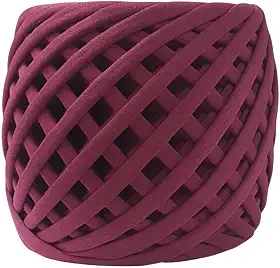 Fio de Malha Dalia Premium 500g – Espessura 33mm, Anti-Pilling, para Crochê, Tricô e Bolsas Artesanais (5002-Vinho)
