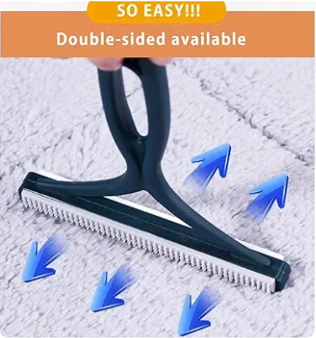 Kit Togli Pelo Animali Domestici - Rullo Lavabile + Spazzola Silicone Per Pelucchi Da Divani E Vestiti - Foto 3