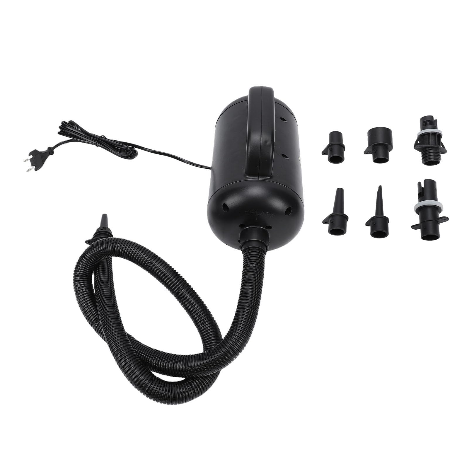YWBL-WH Elektrische Luftpumpe, 1200 W, 24.000 Pa, 1.300 L/min, Hochleistungs-Inflator-Deflator mit Ausziehbarem Schlauch für Aufblasbare Matratze, Pool, Schwimmboot, Floß