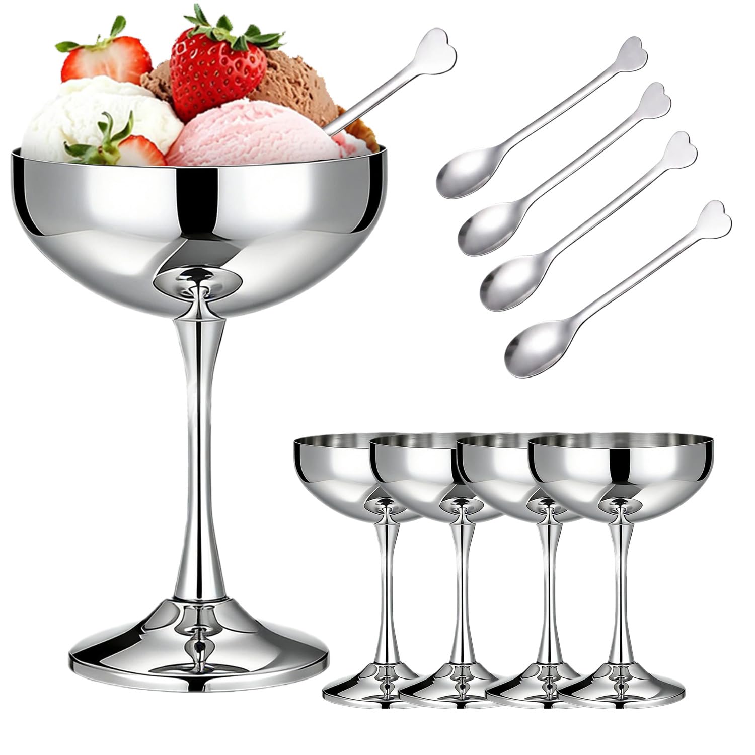 Bol à dessert incassable en inox pour éviter la casse de vos verres