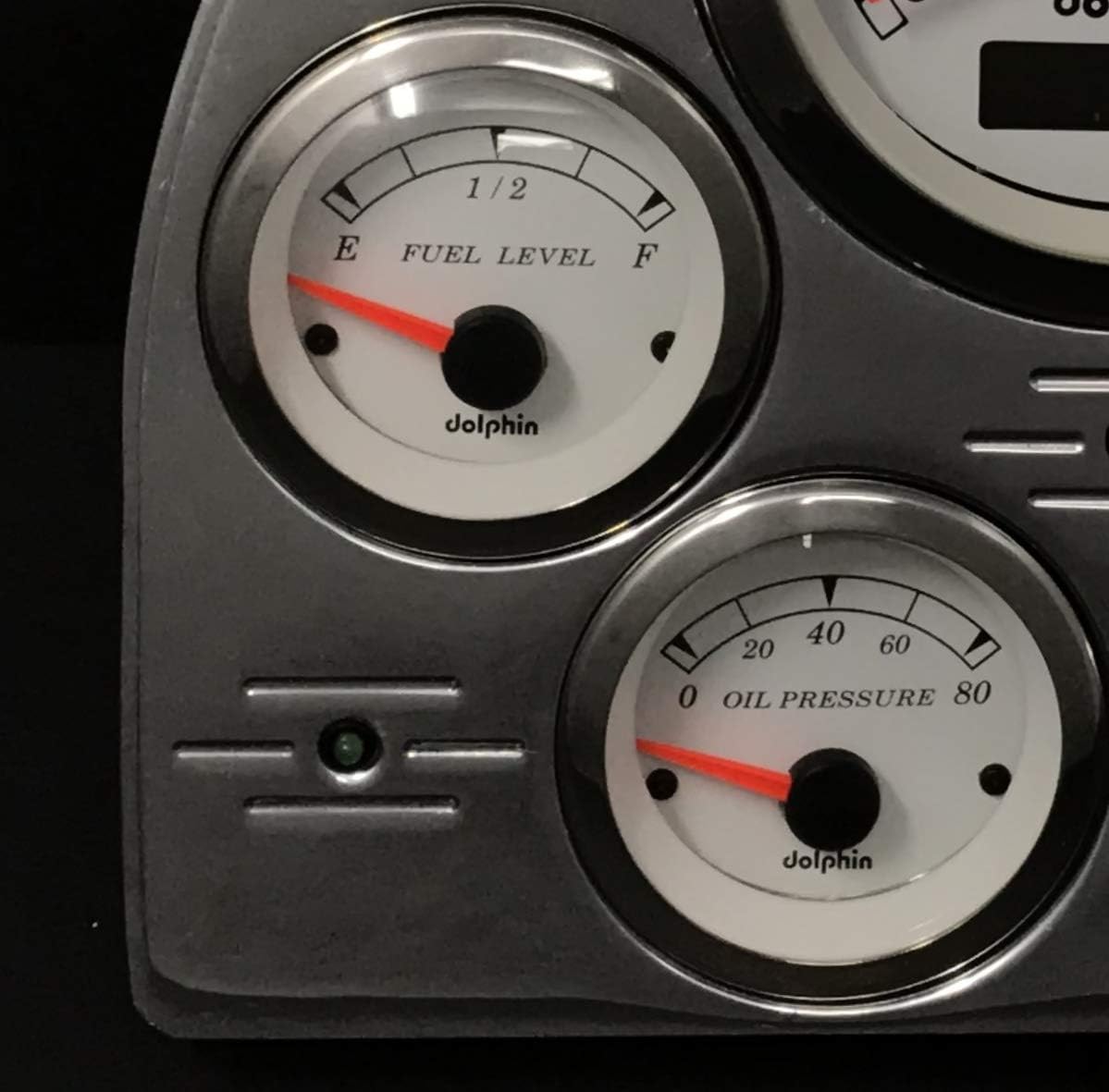 Dolphin Gauges Compatible with 1953 Ford Car 5 GPS Gauge Dash Cluster Panel Set White