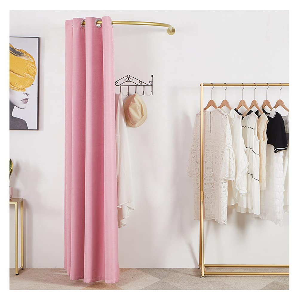 Carpa de privacidad portátil rosa vestidor para boutique semicircular de 90x90 para pared