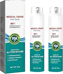 2 peças de spray de cicatriz para remoção de cicatrizes de grau médico, tratamento para cicatrizes de acne, spray de remoção de cicatrizes para todos os tipos de cicatrizes - especialmente cicatrizes