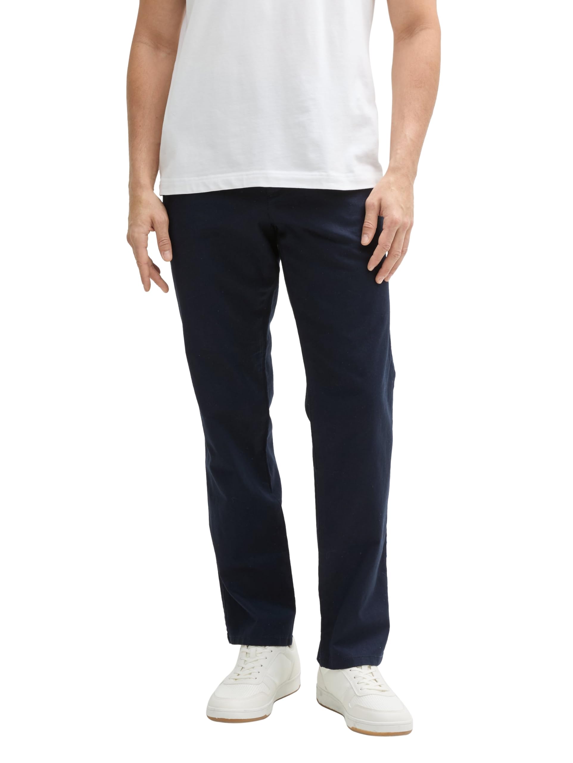 TOM TAILOR Men's Linen Blend Chino Trousers
