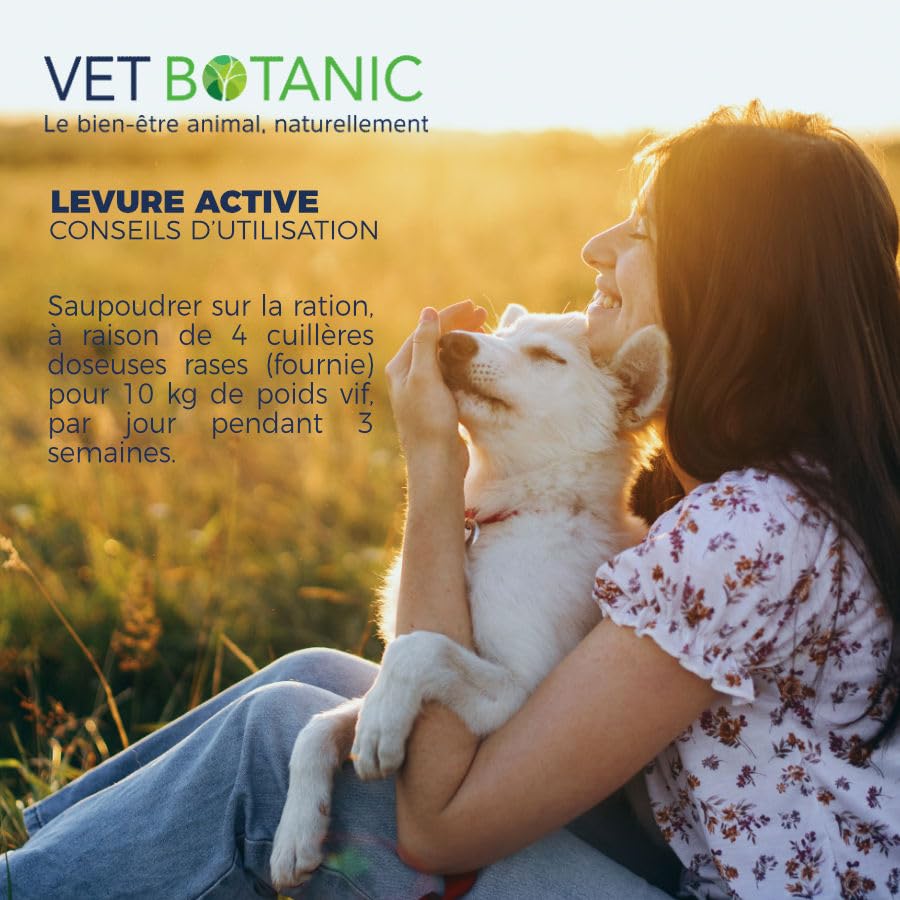 Levure Active - Probiotique pour Chiens et Chats, 100g - Vetbotanic
