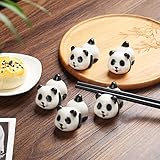 1 x niedliche Keramik-Panda-Essstäbchenablage für Essstäbchen, Keramikwaren, Essstäbchen, Ständer, Ablage für Abendessen, Gabel, Löffel, Geschirr, Dekoration, Zuhause, Küche, Geschenk