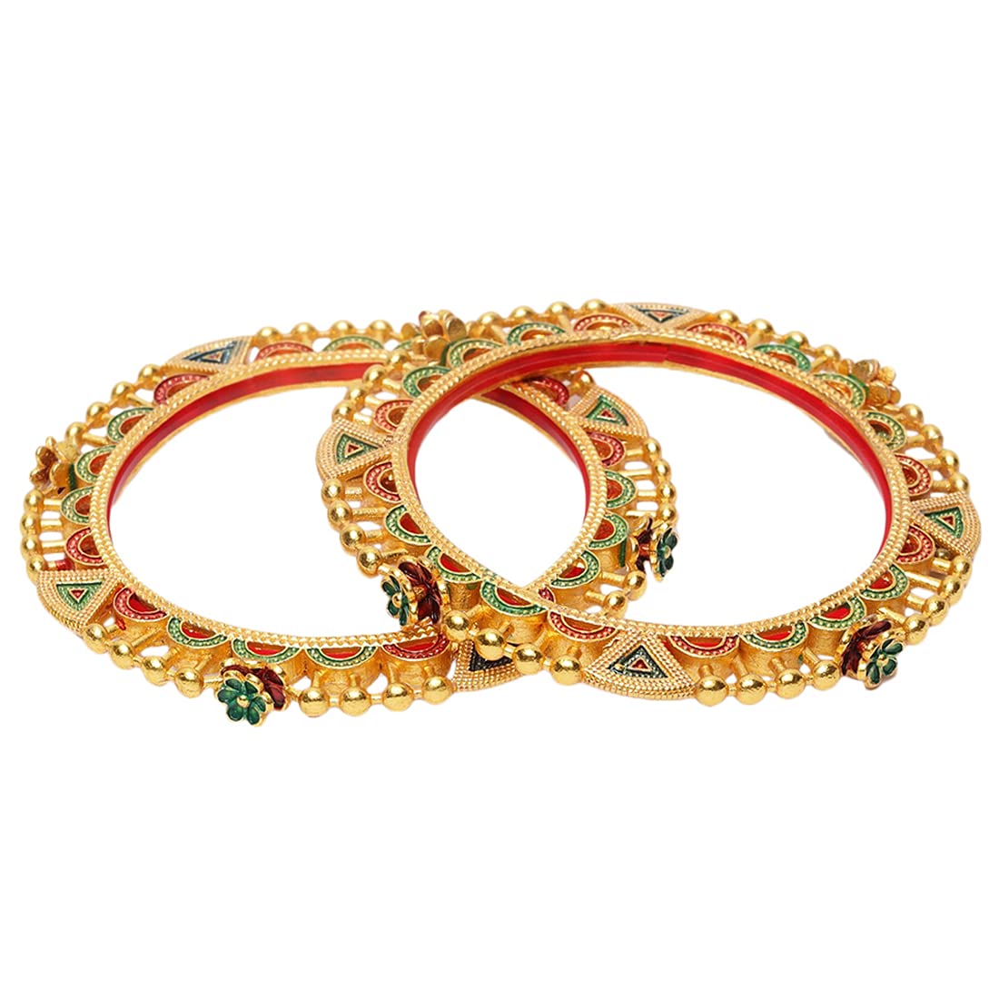 Shining Diva Fashion Set of 2 Latest Traditional Stylish Gold Plated Bangles for Women (Golden) (11797b_2.8) (B09BYTYFHL) Amazon Price History, Amazon Price Tracker