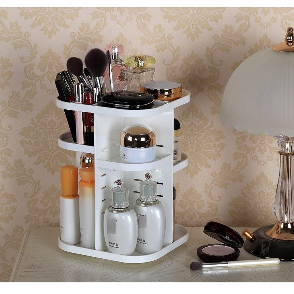 Espositore girevole a 360 gradi, adatto per gioielli, pennelli da trucco, rossetto, prodotti per la cura della pelle, profumi, organizer
