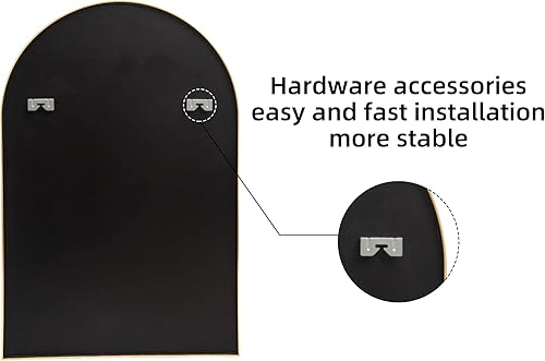 Miniatura 7 de Espejo de tocador arqueado montado en la pared, cuerpo completo, maquillaje, baño, dormitorio, sala de estar, espejos de seguridad, marco de