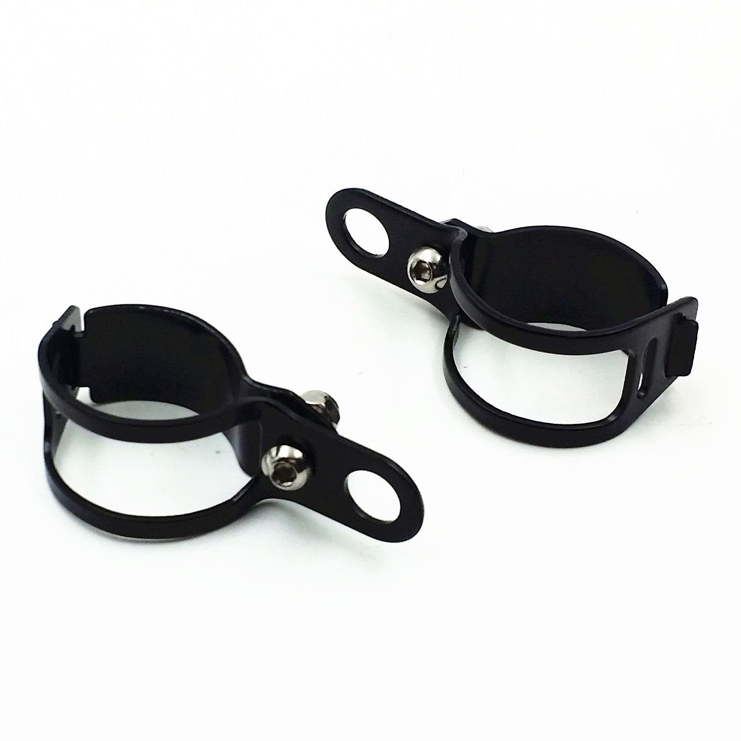 33-43mm 39mm 41mm Motorcycle Adjustable Turn Signal Relocation Relocator Fork Clamps Bobber Cafe Racer Retro Vintage Cruiser Chopper Rat Custom (Black)