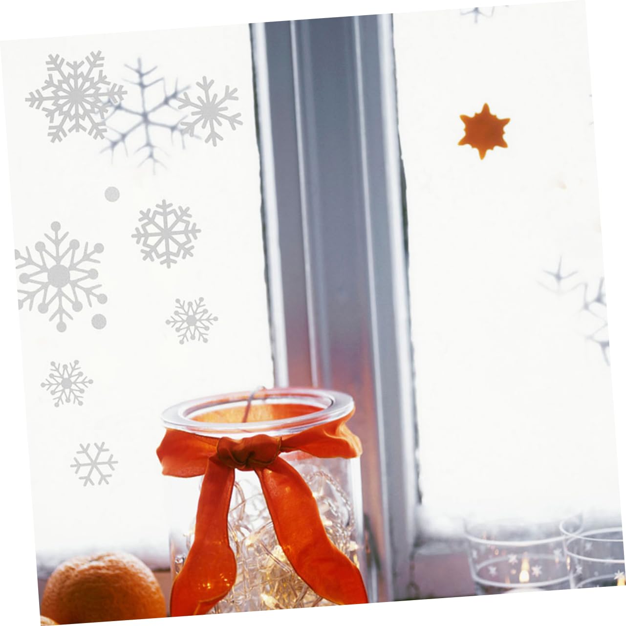 DOITOOL 5blätter Schneeflocken-fensteraufkleber Weihnachtsfensterdeko Schneeflocken-wandtattoos Weihnachtsfensteraufkleber für Glasfenster Weihnachtswandtattoos fürs Wohnzimmer