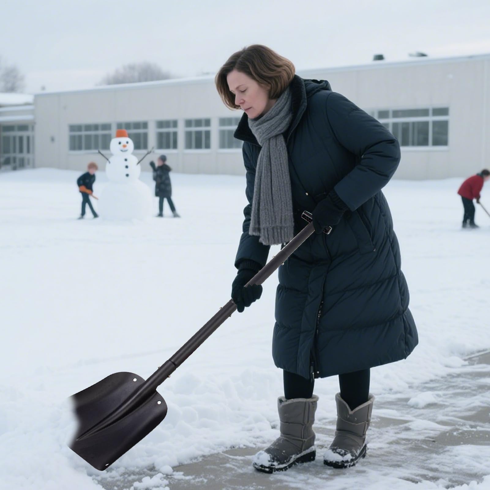 Pala de nieve | Pala telescópica para quitar la nieve - Cuchara de excavación de tierra para propietarios de viviendas Agente de bienes raíces Escaleras de invierno Escuela Camión Sedan