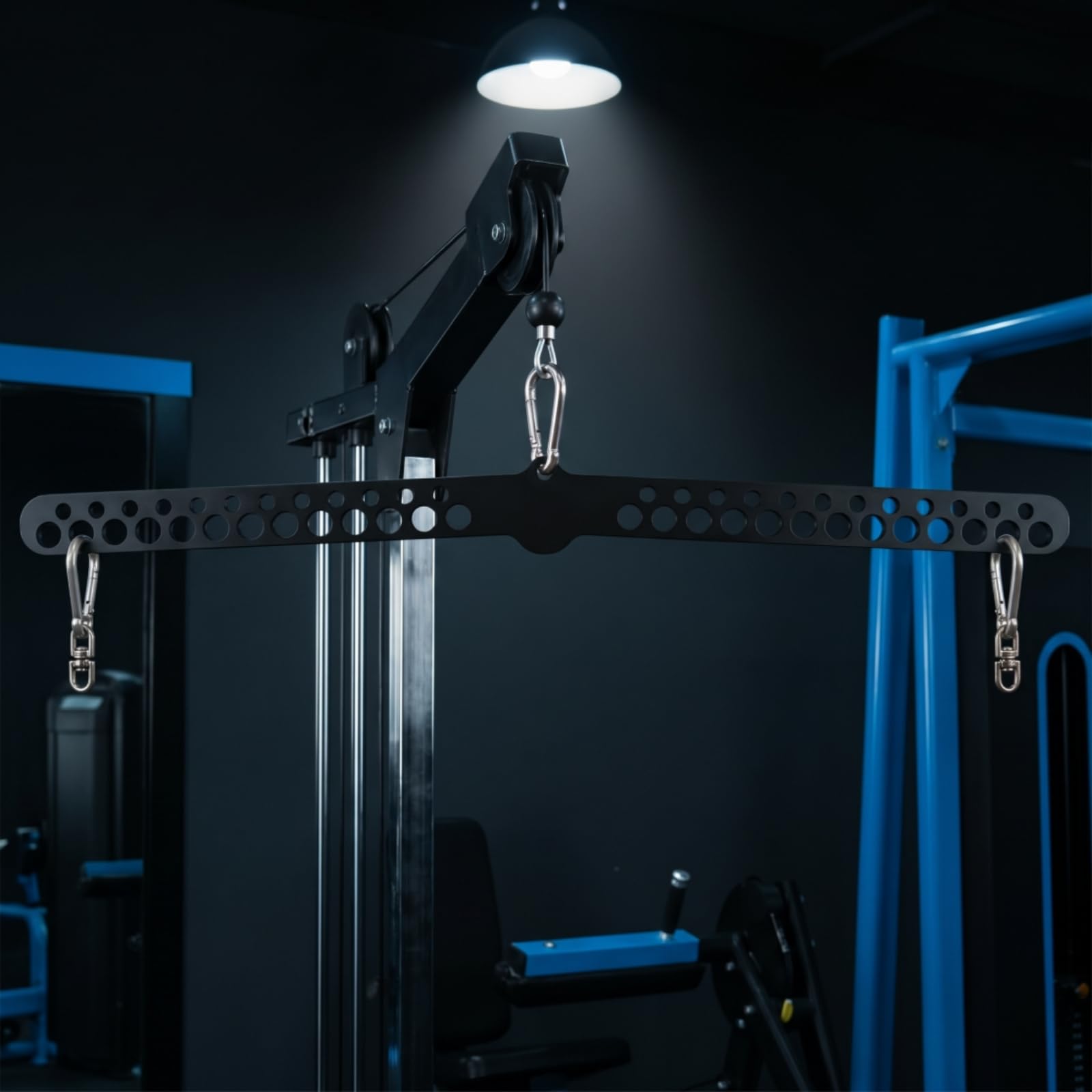 Barra Forata con Moschettoni Versatile Attrezzo Adatto Palestra di Casa per Atleti, Palestra Domestica