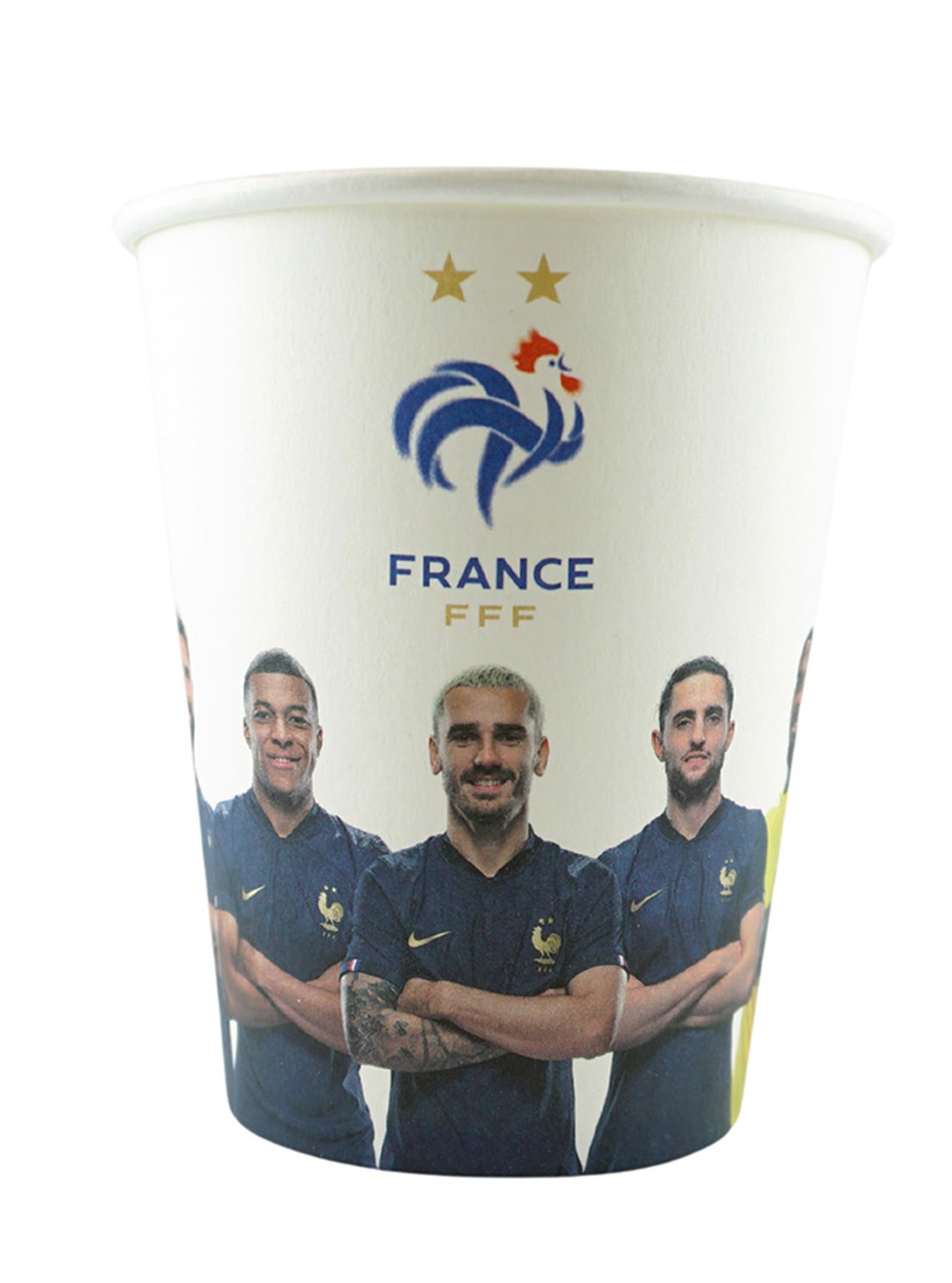 FFF 6 x verre gobelet jetable 25 cl Collection officielle Equipe de France de Football