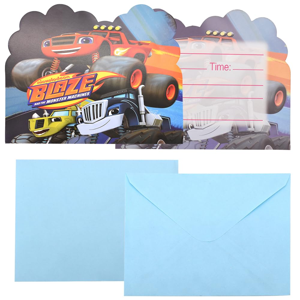 Monster Truck Invitations Cards, 30PCS Monster Truck Kids' Party Invitations and Envelopes Birthday Invites Party Invites Kids Theme Party Invitations Birthday Cards Birthday Party Supplies for Child