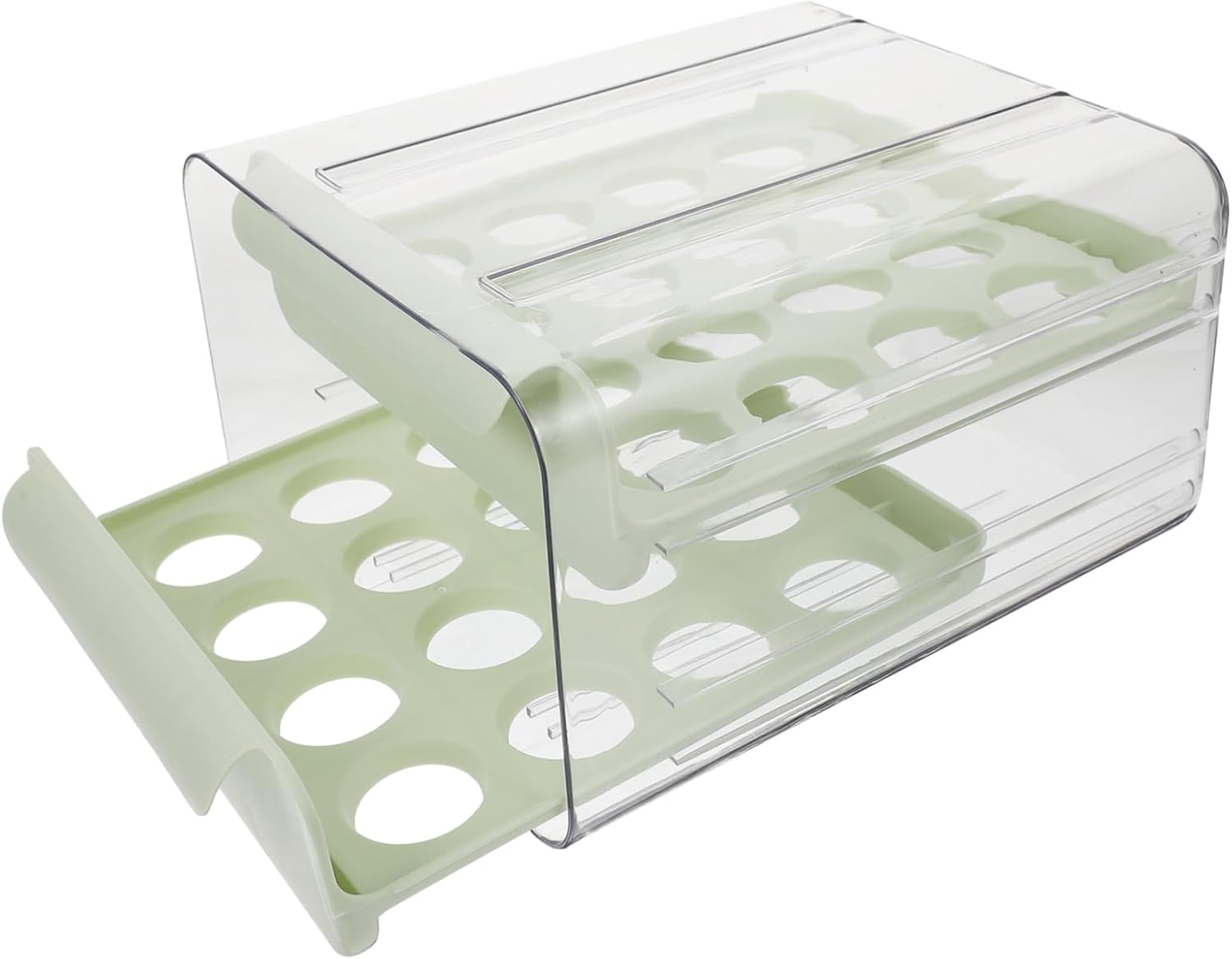 Uonlytech Egg Holder for Refrigerator Storage Bin Egg Organizer Plastic Storage Box Fridge Bins