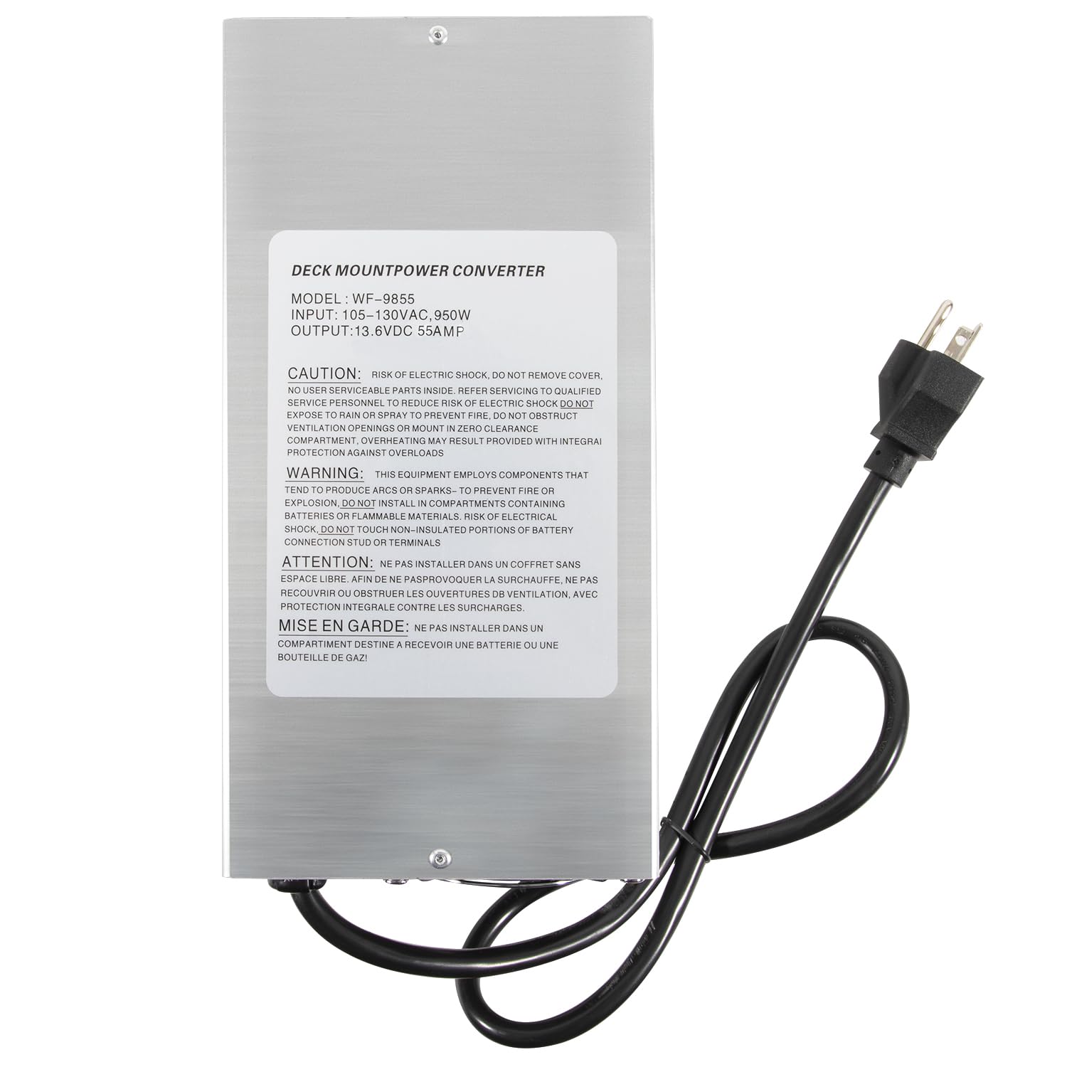 WF-9855 - Convertidor de energía para RV de montaje en cubierta de 55 amperios para 9800 Series, WF-9855, WF-9855-MBA, WF-9855-AD-MBA, WF-9855AN, 55Amp