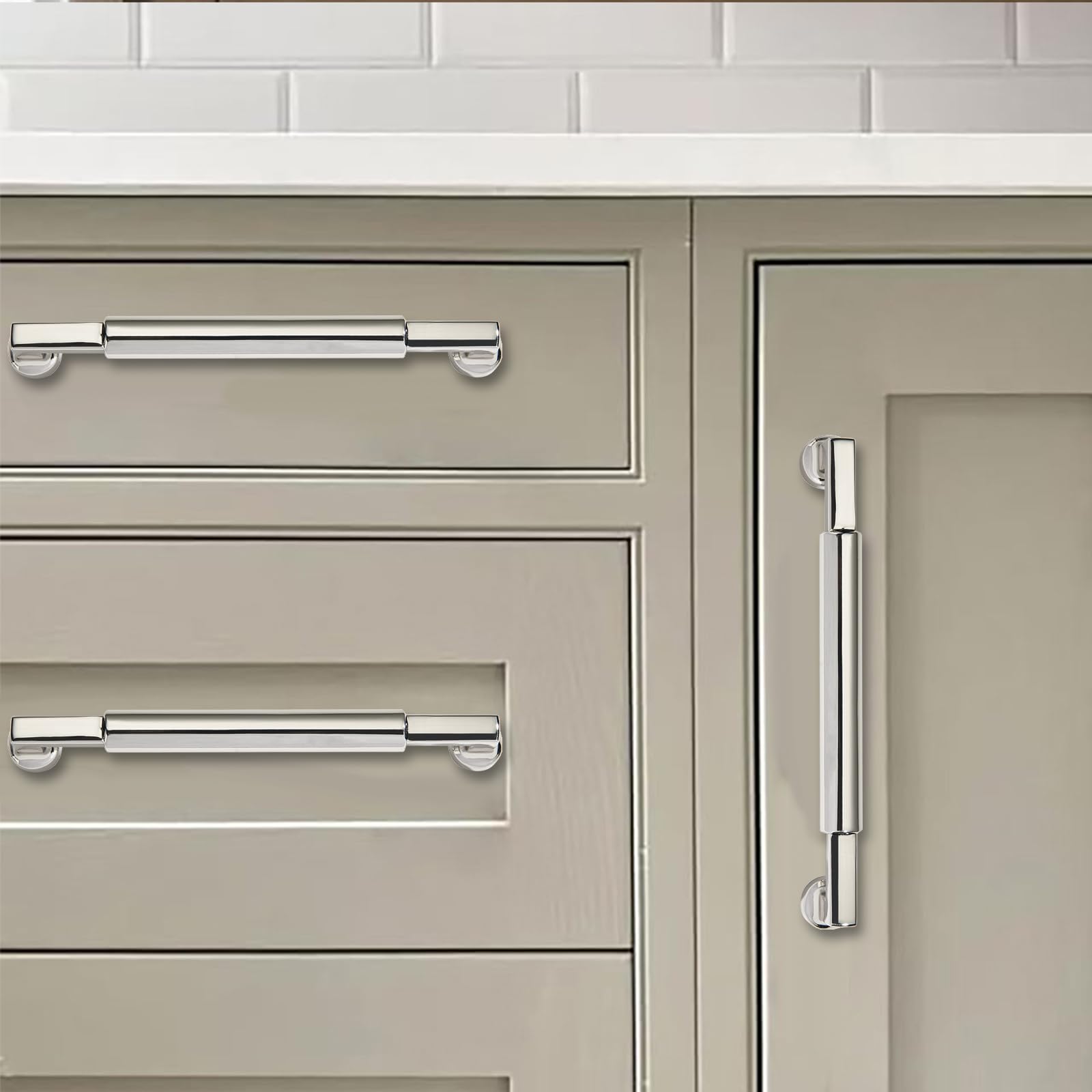 Square Polished Nickel Appliance Pull - 80345, 12 in (305 mm) — KHTUMEWARE