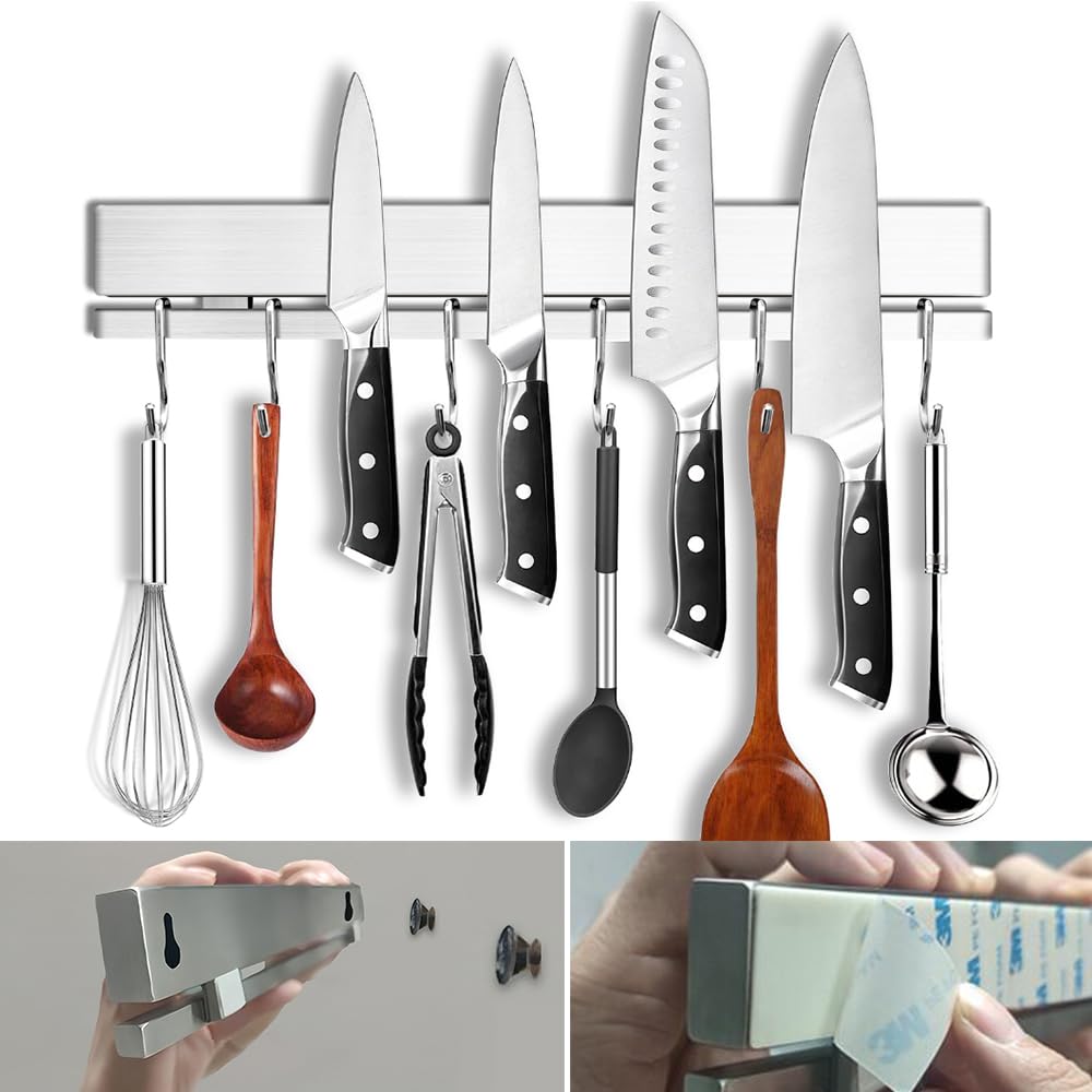 YIIYIIN 12 Premium 304 Stainless Steel Magnetic Knife Holder