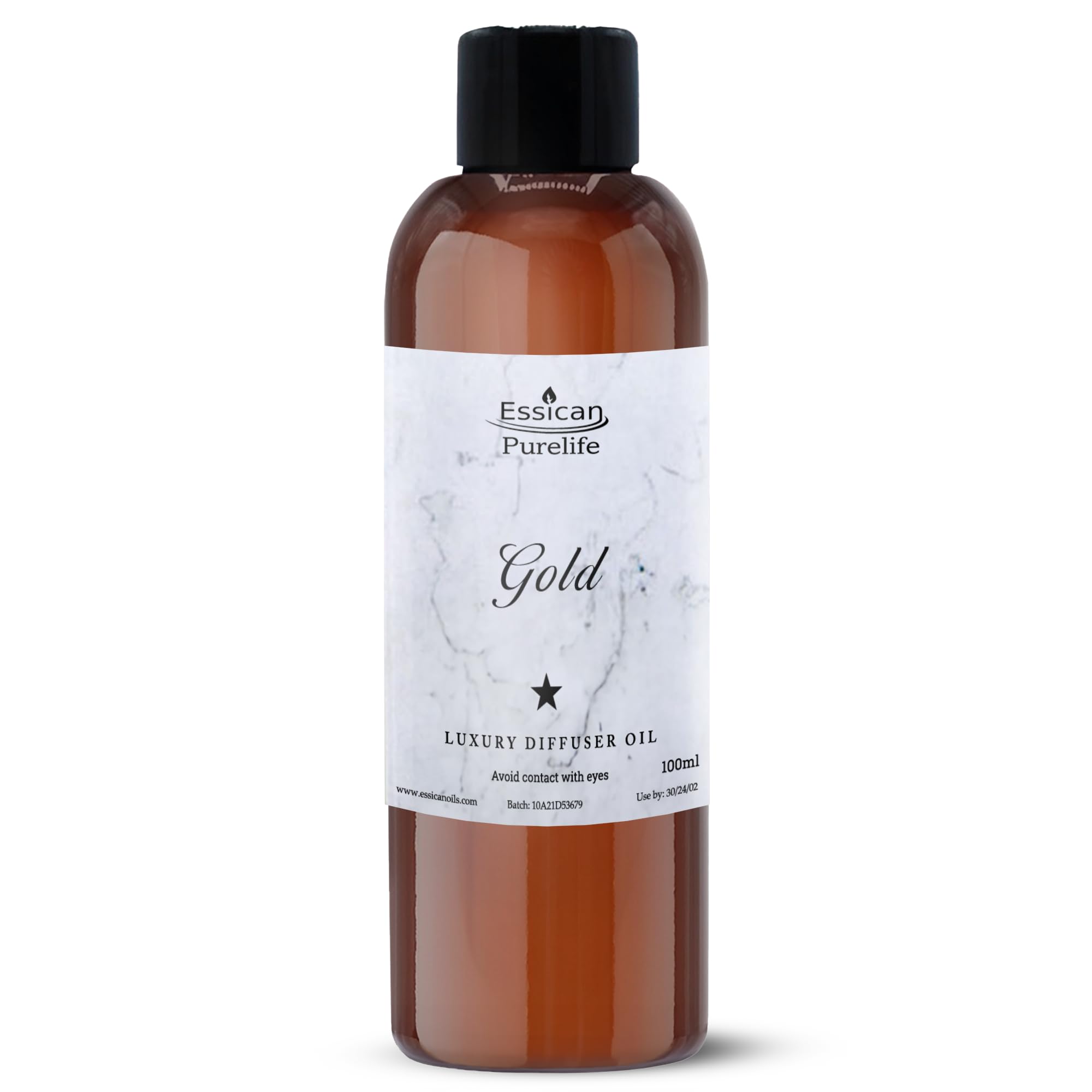 Essican Purelife Gold Reed Diffuser Oil - Reed Diffuser Refill, Luxury Oil Diffusers, Aromatherapy Diffuser Oils Fragrance, Perfect For Reed Diffusers For Home, Oil For Diffuser Home Fragrance - (100 Ml)