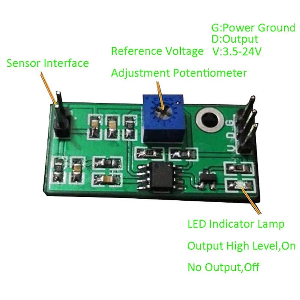 Modulo Comparatore, LM393 3.5-24V Tensione Ad Alto Livello Uscita Analogico Comparatore Controllo con Indicatore LED
