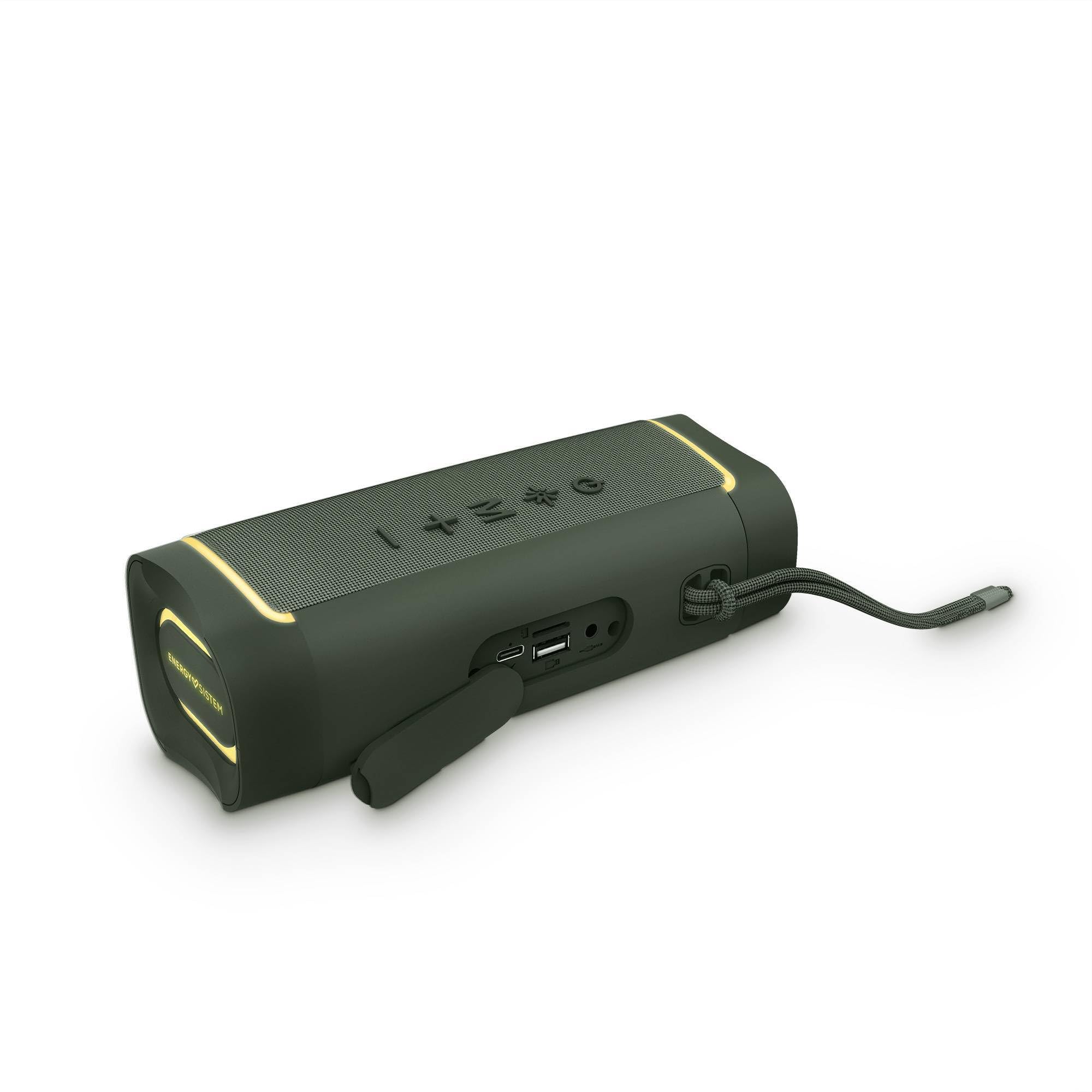 Energy Sistem Yume Eco głośnik Bluetooth (100% z recyklingu, tworzywo sztuczne, wodoszczelny IPX6, TWS, MP3, Micro SD), zielony