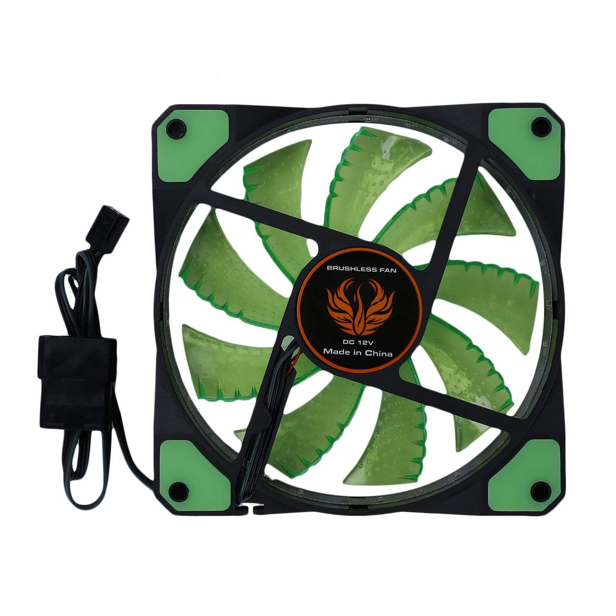Buy Color Yun 120mm LED Ultra Silent Computer PC Case Fan 15 LEDs 12V ...