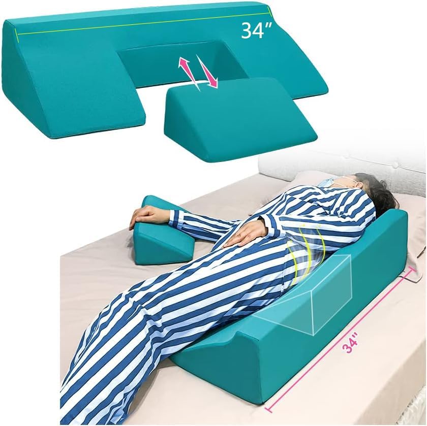 Bed Wedge Pillow for Sleeping Incline Foam Bedsore Turning Pillow for