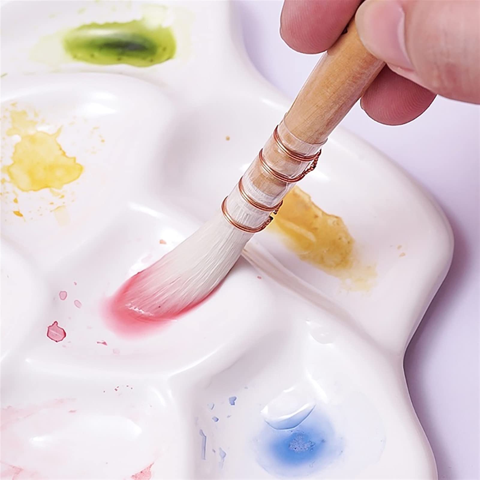 paleta akwarelowa paleta Rose Shape Paint Palette Artist 8” tacka na farby gwaszowe akrylowe olejne