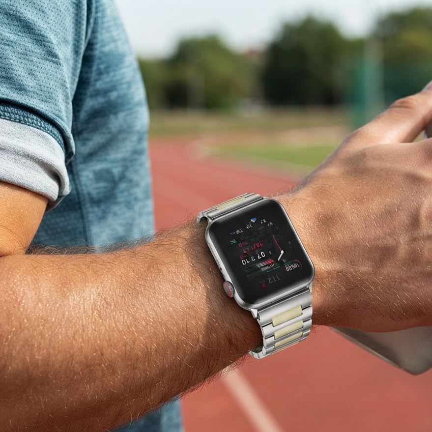 Metal Band Compatible with Apple Watch Bands for Men 40/41/42/44/45/46/49mm - image 9