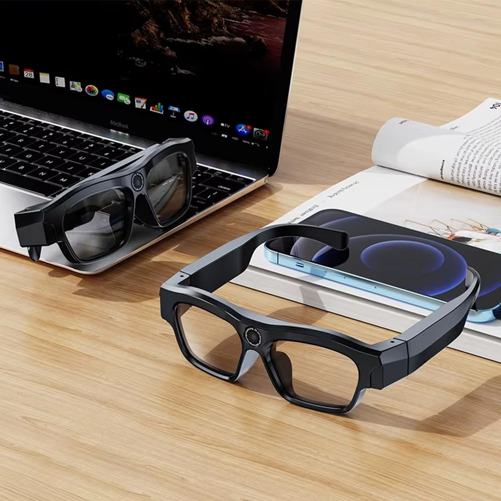 Occhiali video HD Bluetooth con chiamata musicale wireless, telecamera 4K, registrazione di guida, ciclismo, mini occhiali intelligenti
