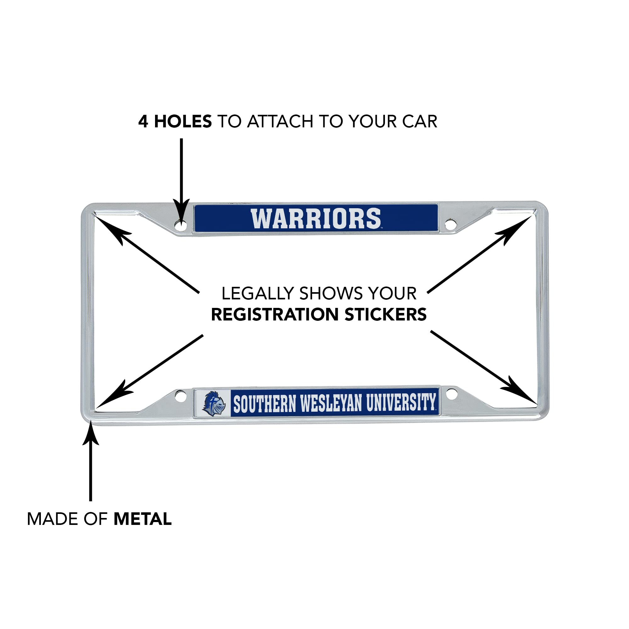 Southern University Jaguars License Plate Frame 2-Pack - Officially Licensed Metal Car Tag Holder