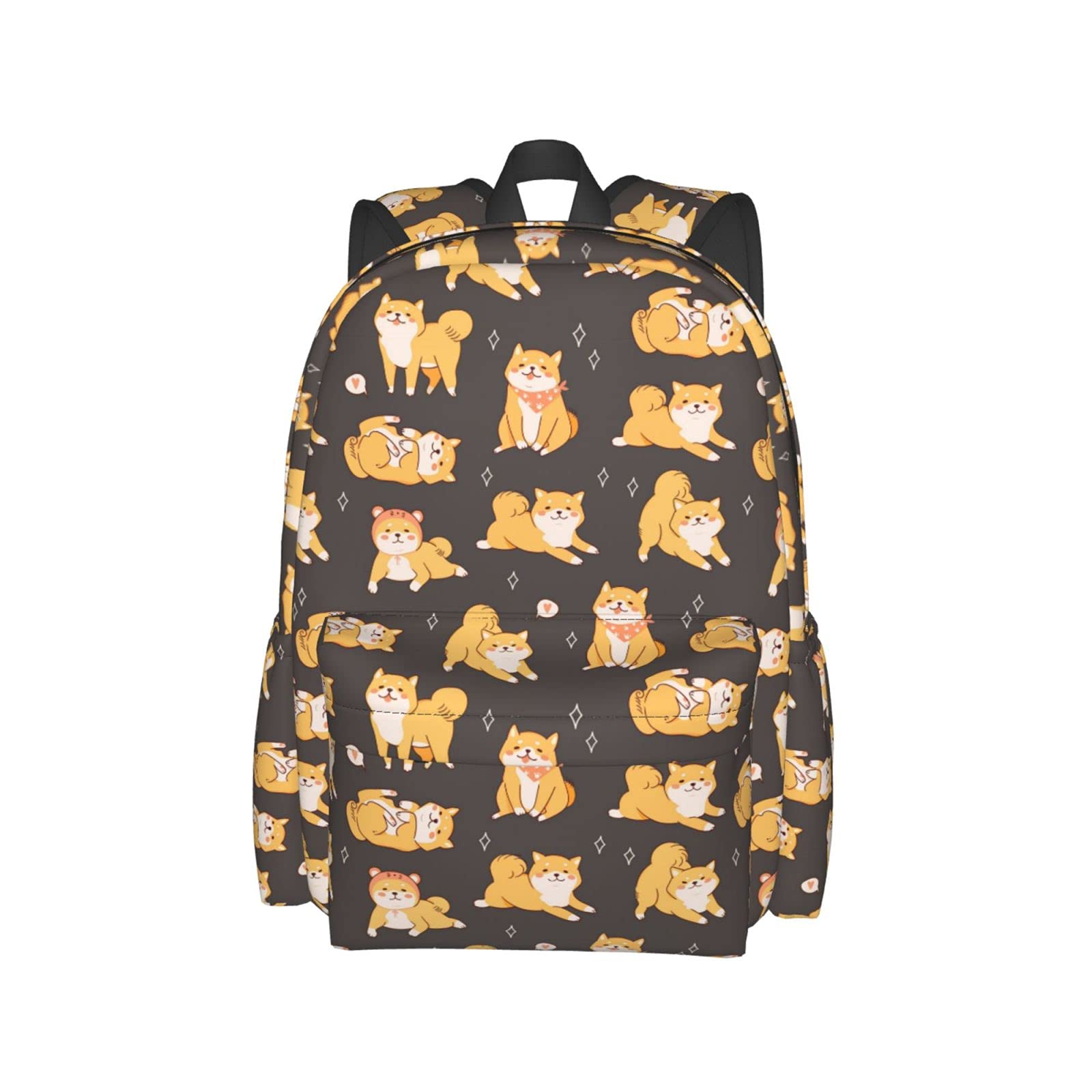 FeHuew 17 Inch Backpack Cute Dogs Shiba Inu Laptop Backpack School Bookbag Shoulder Bag Casual Daypack, Dogs Shiba Inu, 11x6.3x16.9", Daypack Backpacks