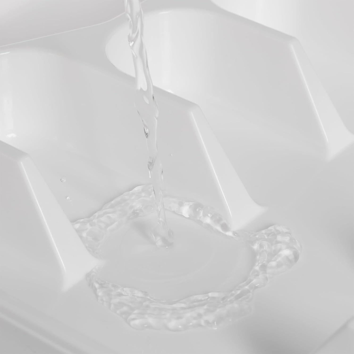 Relaxdays Set of 2 Cutlery Trays, 4 x 24.5 x 32.5 cm, 5 Compartments, Organiser, Kitchen Drawer Insert, Plastic, White