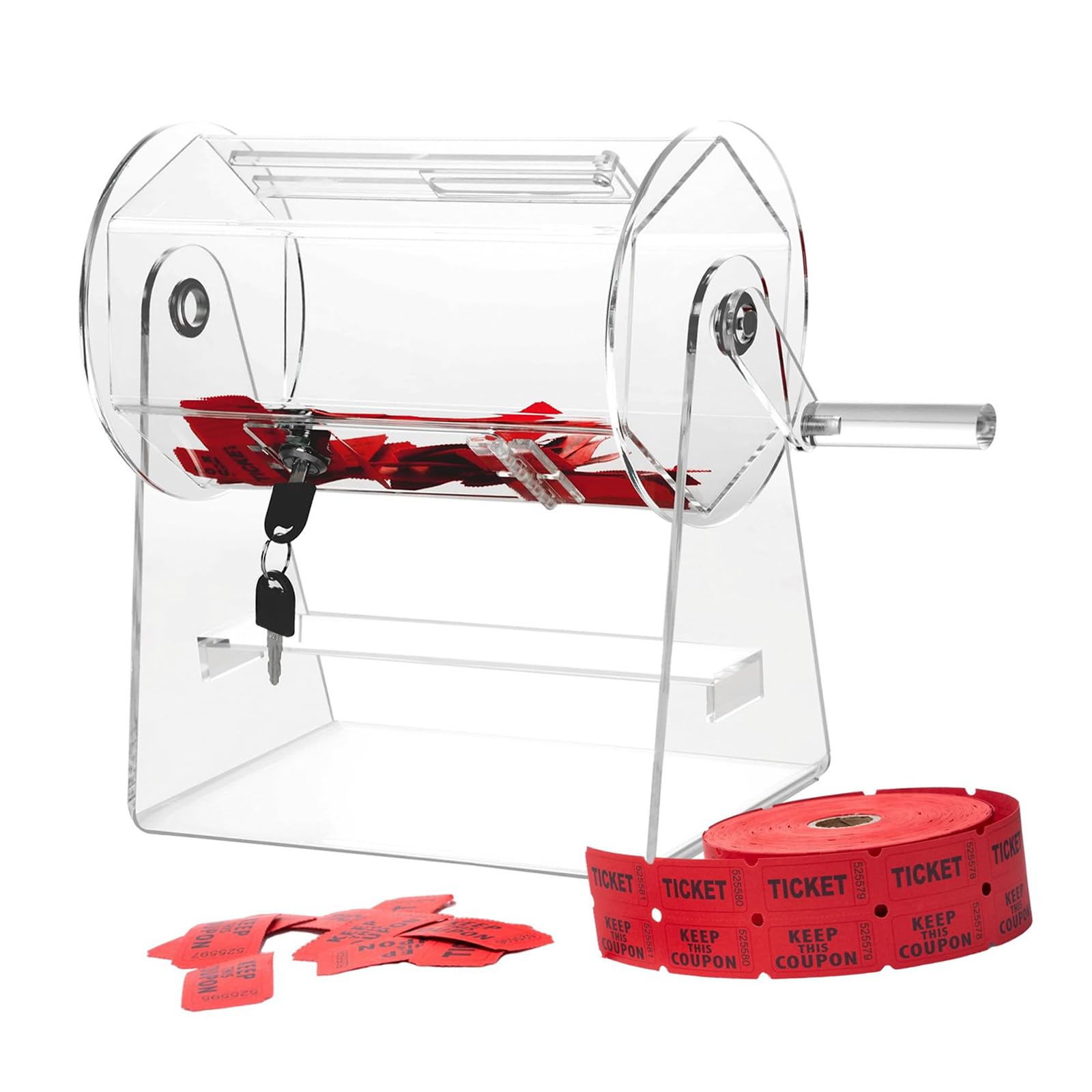 Piceioep Portable Unbreakable Acrylic Ballot Boxes Fair Chance Drawing Boxes Suitable for Offices Contests and Charity Auctions Permanent Lottery Drum