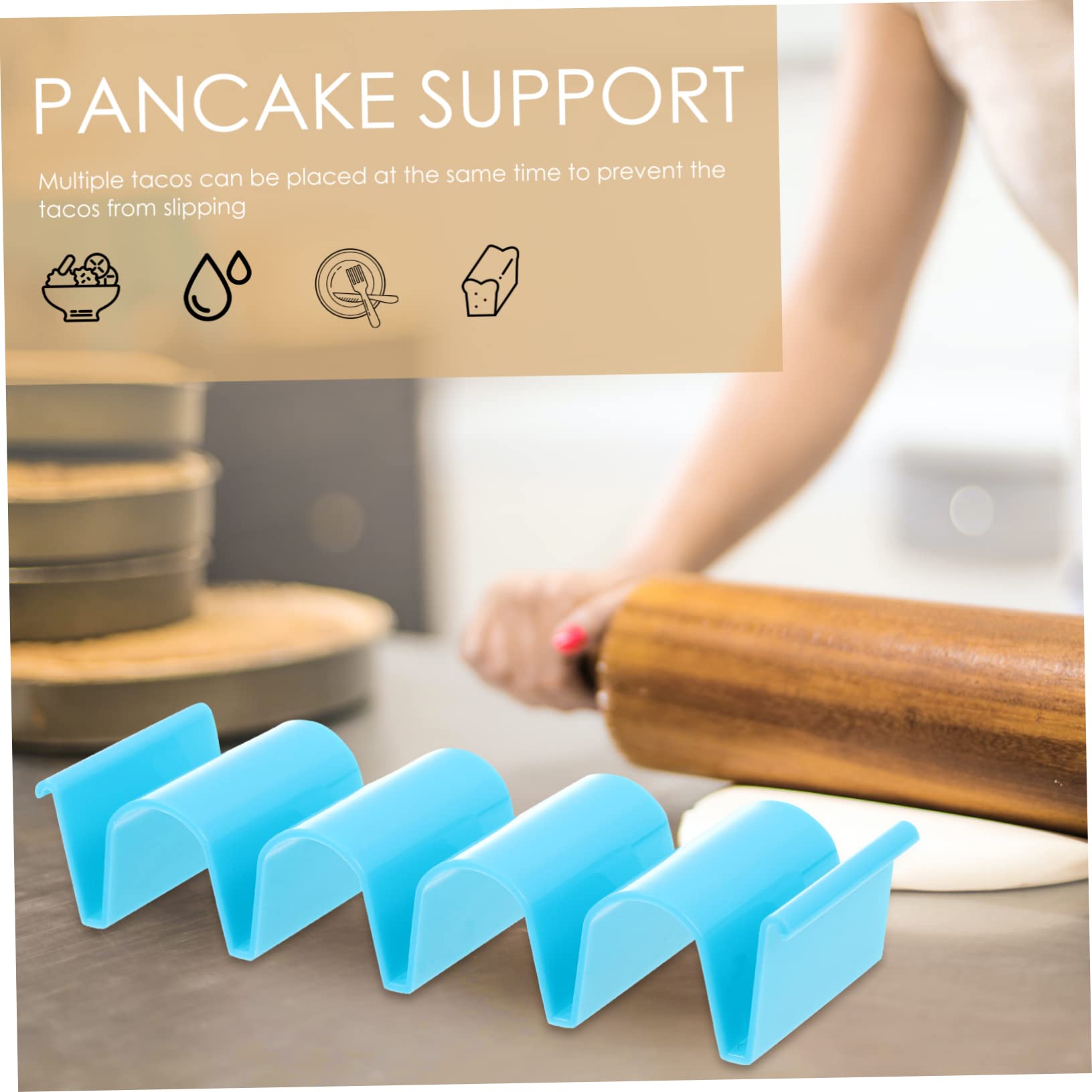 Unomor 4pcs Compact Chicken Roll Holder Plastic Pancake Holder for Restaurant/party/home Use