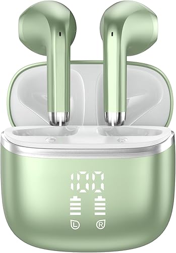 Miniatura 9 de Auriculares inalámbricos, auriculares Bluetooth 5.4 HiFi estéreo, micrófono con cancelación de ruido ENC, auriculares inalámbricos con pantalla LED