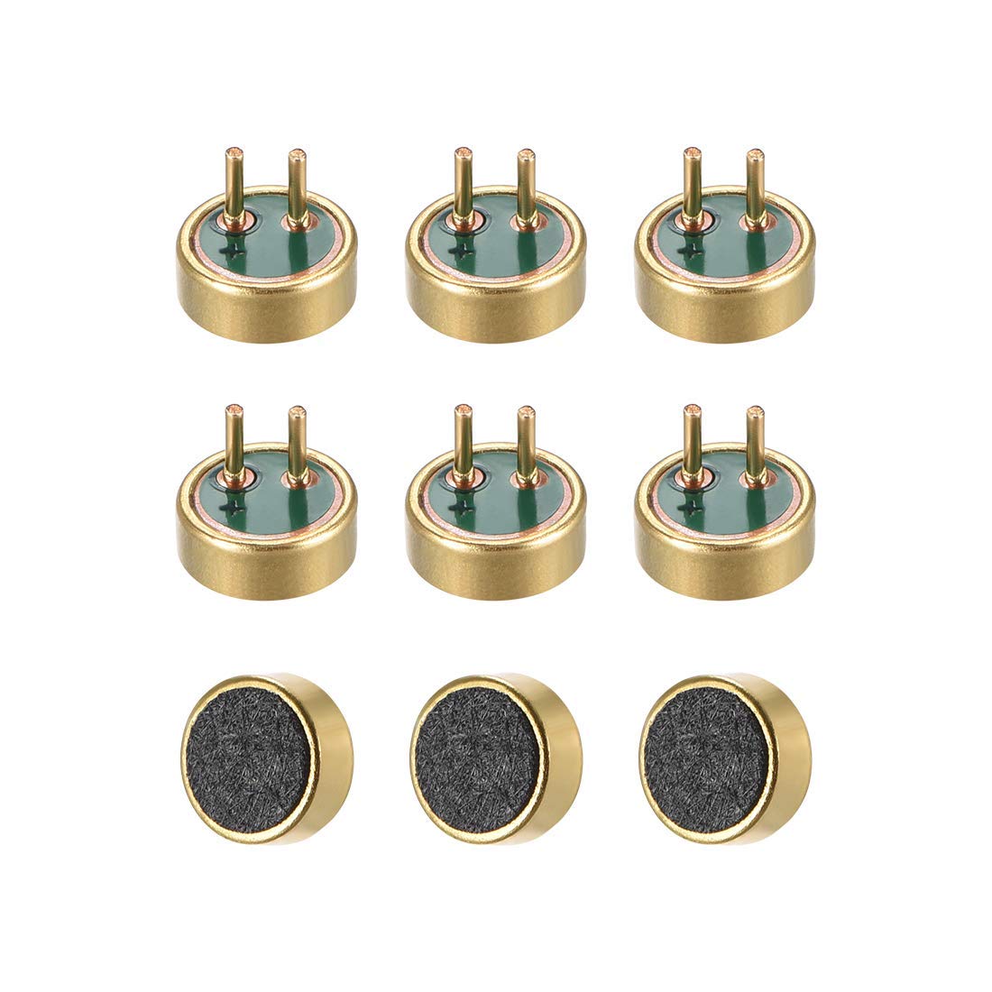 20 Pezzi Capsule Microfono Condensatore Electret - 2 Pin, 9x7 Mm, Per Telefoni E MP3 - Foto 2