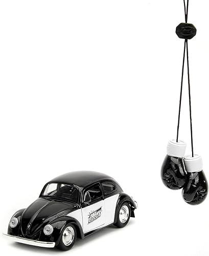 Miniatura 1 de Punch Buggy 132 escala 1959 Volkswagen Beetle - Coche fundido a presión con mini guantes de accesorio negro juguetes para niños y adultos