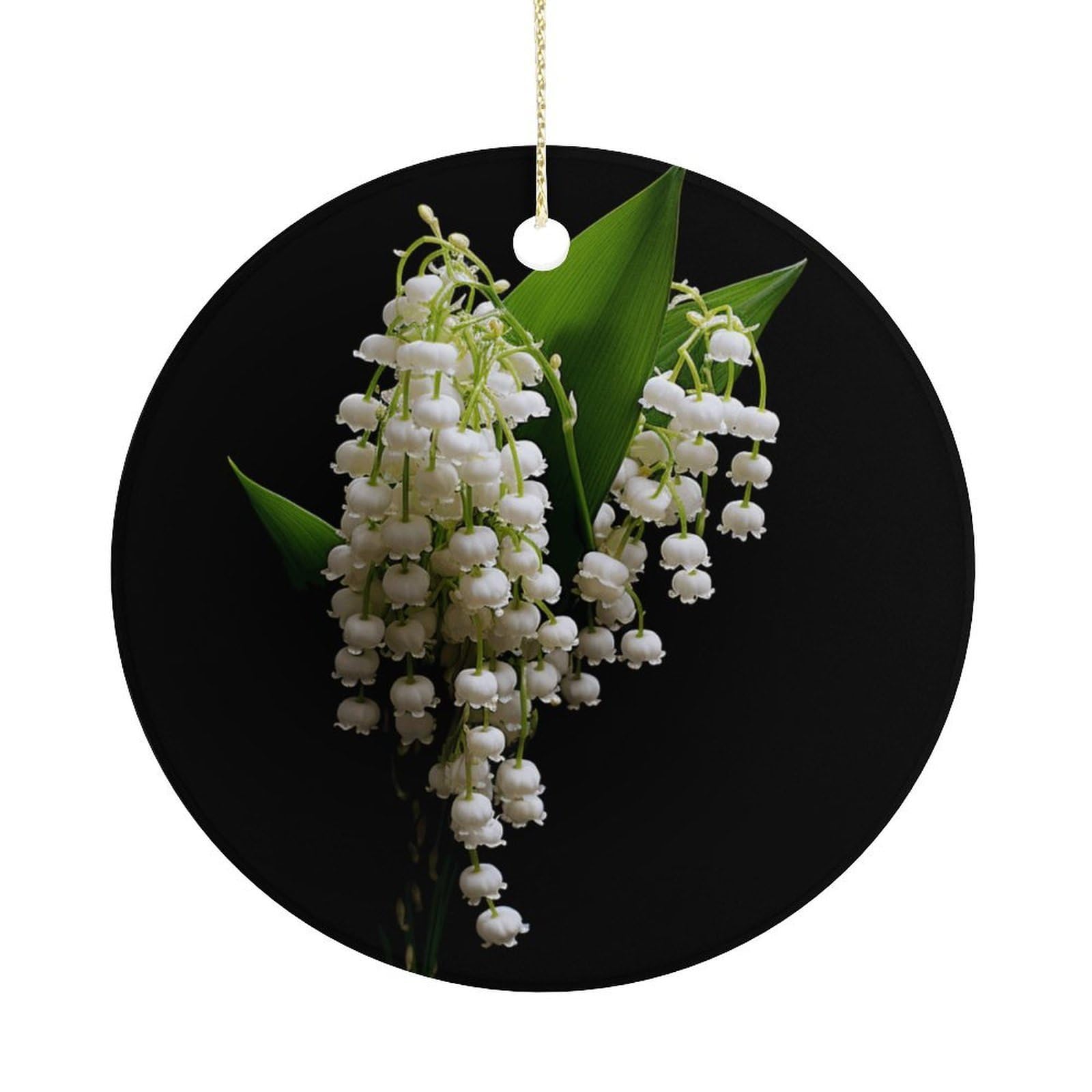 Adfgyerh Women's Style Some Lilies Of The Valley Hanging Ceramic Ornaments, Christmas Tree Decorations, Funny Home Decor Gifts For Sisters & Work Best Friends